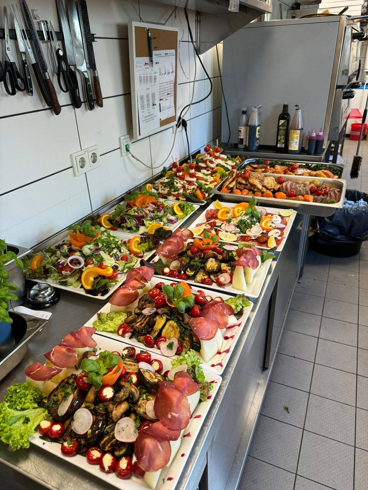Freshly prepared buffet for a celebration